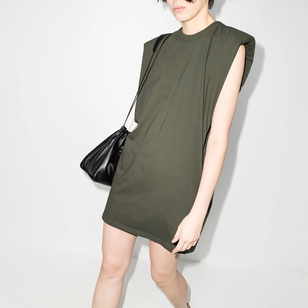 Frankie Shop Tina padded shoulder dress